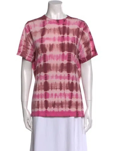 Pre-owned Isabel Marant Tie-dye Print Crew Neck T-shirt In Pink