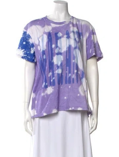 Pre-owned Isabel Marant Tie-dye Print Crew Neck T-shirt In Purple