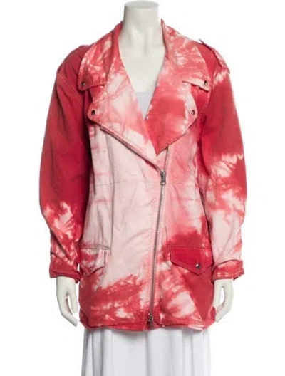 Pre-owned Isabel Marant Tie-dye Print Jacket In Red