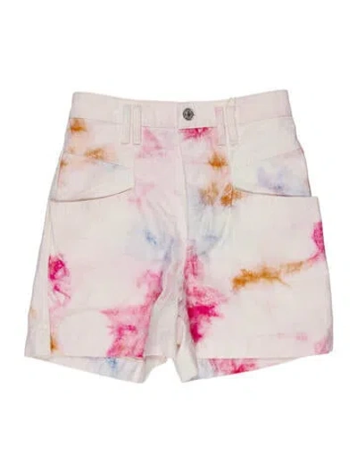 Pre-owned Isabel Marant Tie-dye Print Knee-length Shorts W/ Tags In Pink