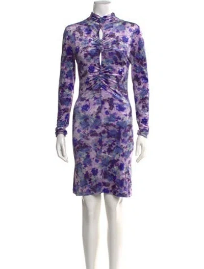 Pre-owned Isabel Marant Tie-dye Print Mini Dress In Purple