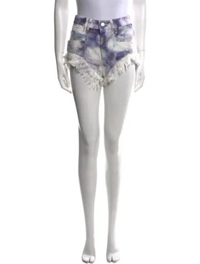 Pre-owned Isabel Marant Tie-dye Print Mini Shorts In Blue