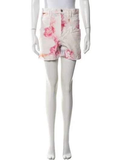 Pre-owned Isabel Marant Tie-dye Print Mini Shorts In Pink