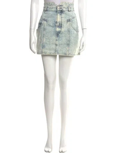 Pre-owned Isabel Marant Tie-dye Print Mini Skirt In Blue