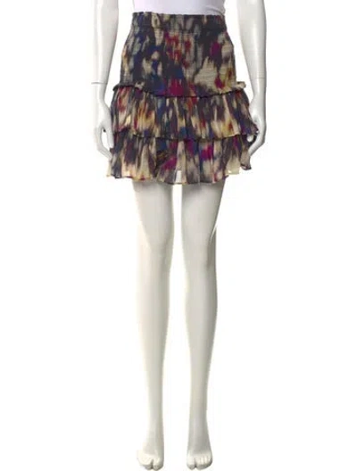Pre-owned Isabel Marant Tie-dye Print Mini Skirt In Neutral