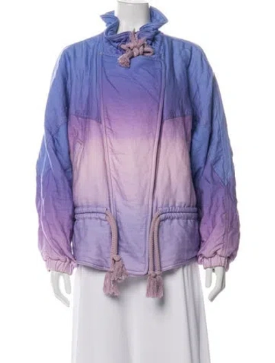 Pre-owned Isabel Marant Tie-dye Print Parka In Purple