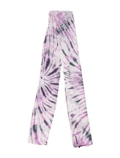 Pre-owned Isabel Marant Tie-dye Print Scarf In Purple