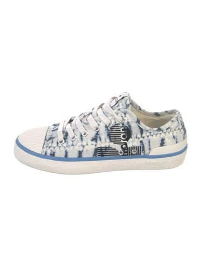 Pre-owned Isabel Marant Tie-dye Print Sneakers In White