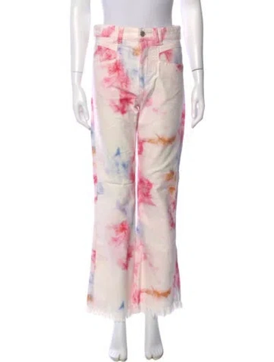 Pre-owned Isabel Marant Tie-dye Print Wide Leg Pants In Pink