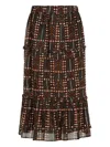 Isabel Marant Tiered Patterned Skirt In Multi