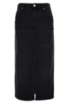 Isabel Marant Tilauria Fine Denim Midi Skirt Clothing