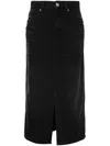 Isabel Marant Gonna Midi Tilauria In Denim Fine In Black