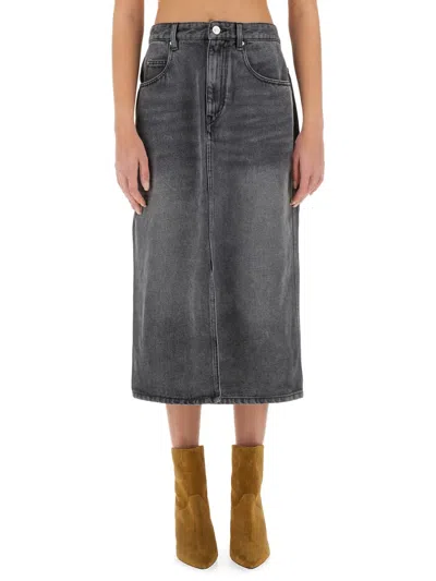 Isabel Marant Tilauria Midi Skirt In Black
