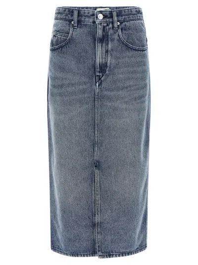 Isabel Marant 'pocketed Belt Loops Skirt' In Blue