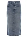 Isabel Marant 'pocketed Belt Loops Skirt' In Blue