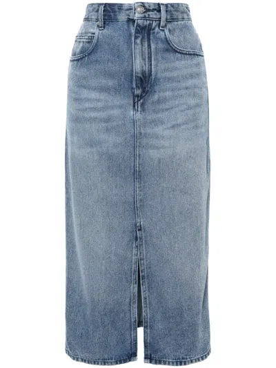 ISABEL MARANT TILAURIA STONEWASHED DENIM SKIRT