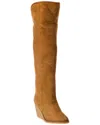 Isabel Marant Tilin Suede Over-the-knee Boot In Brown