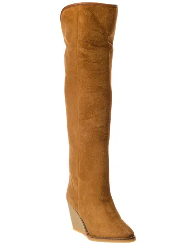 Isabel Marant Tilin Suede Over-the-knee Boot In Brown