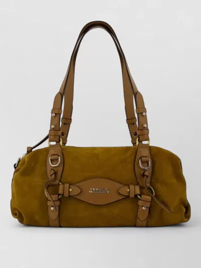 Isabel Marant Tilpa Mini Handbag Leather Buckle Straps In Green
