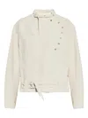 Isabel Marant Timea Buttoned-belted Jacket In Neutral