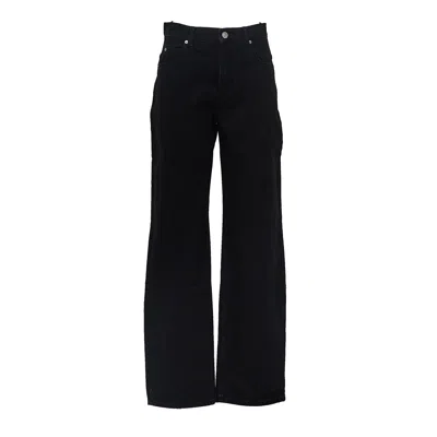 Isabel Marant Timeless Black Denim Pants With Classic Five-pocket Design