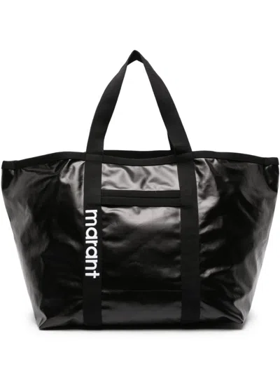 Isabel Marant Timeless Black Embroidered Tote Handbag For Women