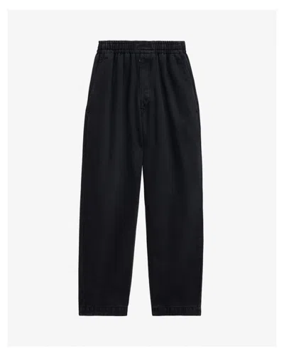 Isabel Marant Timeo Plain-colored Lyocell Pants In Black