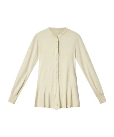 Isabel Marant Tina Buttoned Long-sleeved Playsuit In Neutral