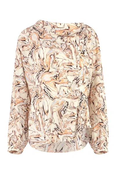 ISABEL MARANT TIPHAINE PRINTED SILK BLOUSE
