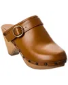 Isabel Marant Tiya Leather Clog In Brown