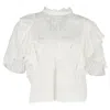 Isabel Marant Tizaina Blouse In White Cotton In White