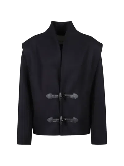 Isabel Marant Toggle-fastening Jacket In Blue