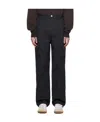 Isabel Marant Cotton Carrot Fit Pants With Belt Loops In Black