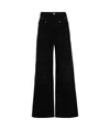 Isabel Marant Straight Leg Cropped Jeans With High Rise In Black