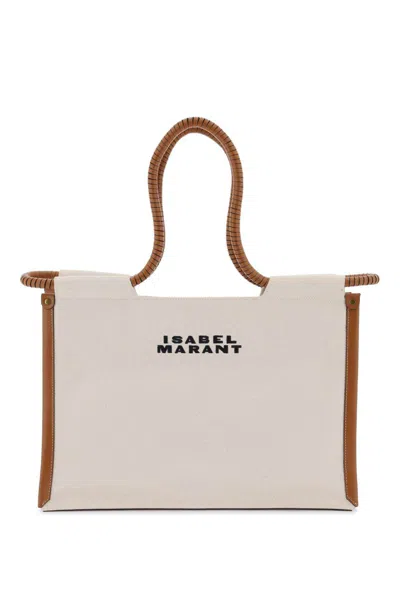 Isabel Marant Toledo Canvas & Leather Tote In White