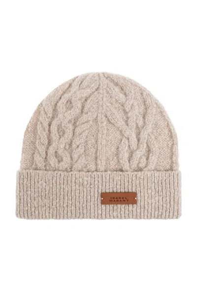 Isabel Marant Cable-knit Beanie In Beige