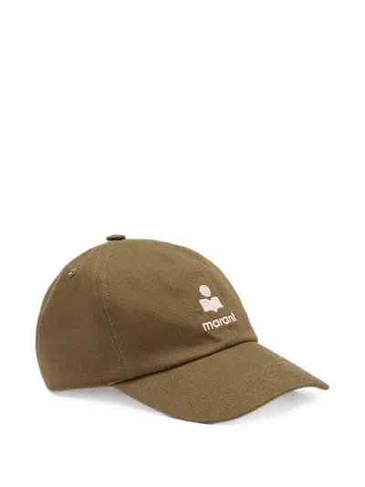 Isabel Marant Tomas Cotton Baseball Cap With Embroidered Logo In Brown