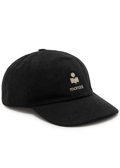 Isabel Marant Tomas Logo Cotton Cap In Black