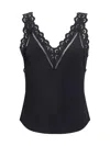 Isabel Marant Fradela Guipure Lace-trimmed Poplin Tank In Black
