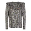 Isabel Marant Lensy Top In Viscose Blend In Black
