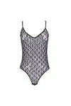Isabel Marant Mildy Thong Bodysuit Black In Blue