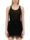 Isabel Marant Dorsia Open-knit Top In Black