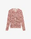 Isabel Marant Top Gladice In Burgundy