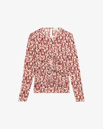 Isabel Marant Top Gladice In Burgundy