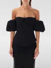 Isabel Marant Daniela Convertible Off-the-shoulder Hemp-blend Top In Schwarz