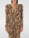 Isabel Marant Snake Print V-neck Top In Sand
