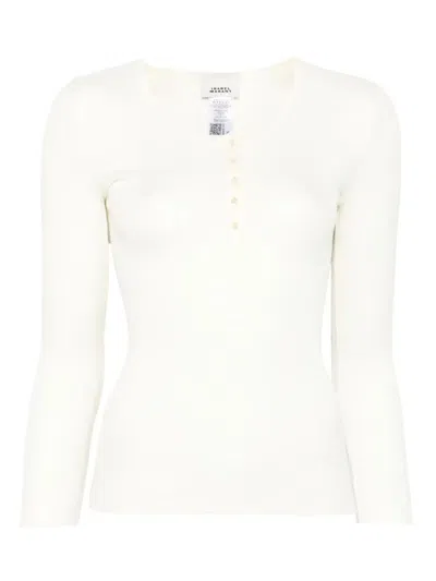 ISABEL MARANT LAMYLIC LONG SLEEVE COTTON TOP