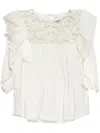 Isabel Marant Syrane Lace-trimmed Ruffled Top