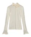 Isabel Marant Ivory Stretch Crochet Sarah Top In Neutral