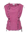 Isabel Marant Top Zohra In Cotone Fucsia  Donna In Pink